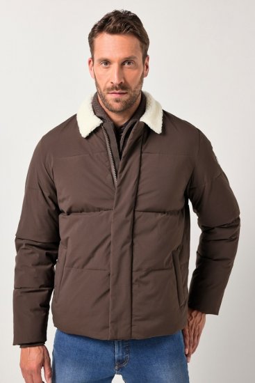 JP1880 842508 Jakke med teddykrave Hasselnød - Jakker - Jakker i store størrelser, 2XL- 12XL