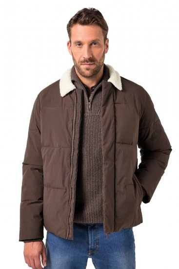 JP1880 842508 Jakke med teddykrave Hasselnød - Jakker - Jakker i store størrelser, 2XL- 12XL