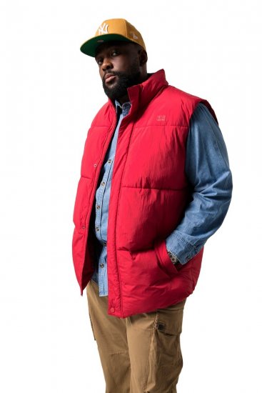 STHUGE 842684 Vatteret vest Rød - Jakker - Jakker i store størrelser, 2XL- 12XL