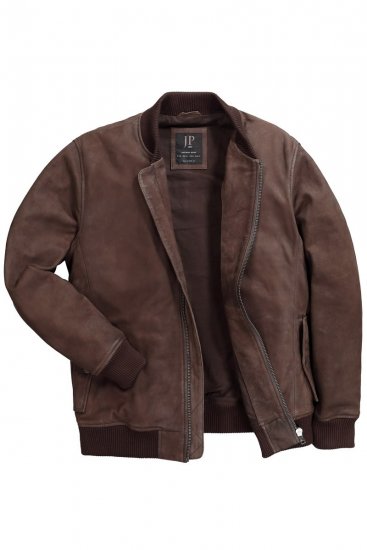 JP1880 Jacket Buffed Nubuck Lamb Leather Brown - Jakker - Jakker i store størrelser, 2XL- 12XL
