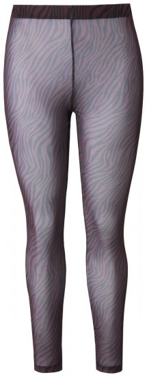 Ulla Popken 842879 Dyreprintede strømpeleggings Mørkebrun - Strømpebukser & strømper - 