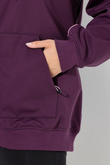 Ulla Popken 843186 Vandafvisende softshelljakke med refleks Vinrød - Jakker - Dame jakker i store størrelser