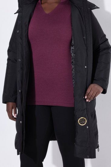 Ulla Popken SYMPATEX Triple Function Coat Black - Frakker - Frakker i store størrelser