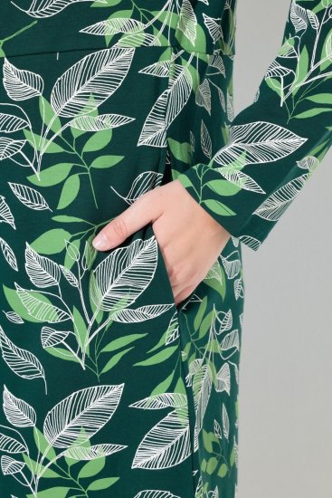 Ulla Popken 843496 Mønstret sweatkjole Koral - Sweatkjoler - 