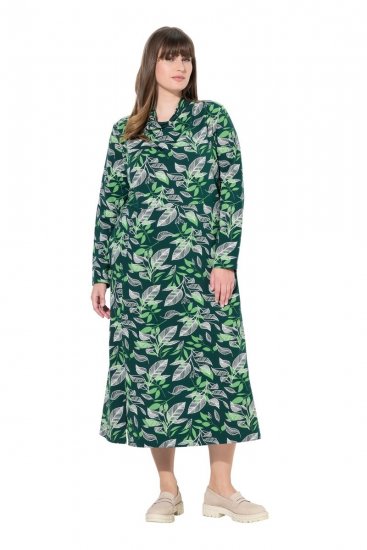 Ulla Popken 843496 Mønstret sweatkjole Koral - Sweatkjoler - 