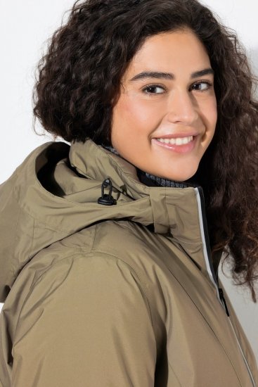 Ulla Popken 844034 Funktionsjakke Khaki - Jakker - Dame jakker i store størrelser