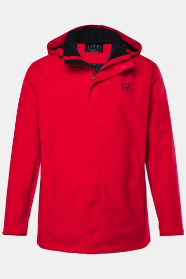 Jay-Pi 844210 Regnjakke med sammenfoldelig hætte Salsarød - Jakker - Jakker i store størrelser, 2XL- 12XL