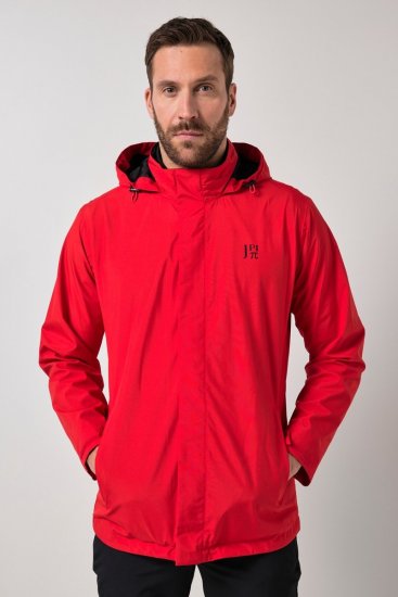 Jay-Pi 844210 Regnjakke med sammenfoldelig hætte Salsarød - Jakker - Jakker i store størrelser, 2XL- 12XL
