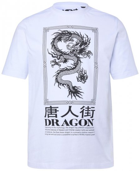 Men+ 299 T-shirt Drage Hvid - T-shirts - T-shirts i store størrelser - 2XL-14XL
