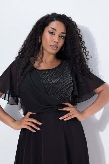 Ulla Popken 844356 Aftenkjole Sort - Aftenkjoler - Festkjoler i plus size