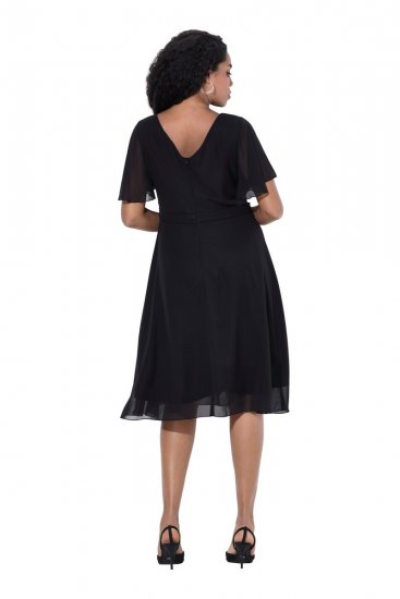 Ulla Popken 844356 Aftenkjole Sort - Aftenkjoler - Festkjoler i plus size