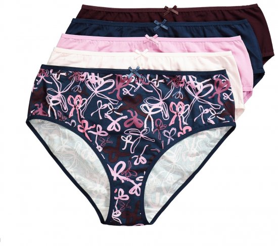 Ulla Popken 844495 Trusser 5-pak Blomme - Trusser - 