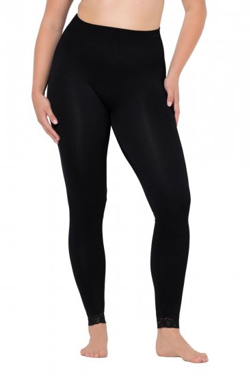 Ulla Popken 844563 Strømpeleggings Sort - Strømpebukser & strømper - 