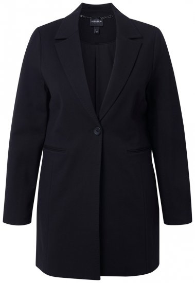 Ulla Popken 844842 Jerseyblazer Sort - Blazere - Blazere i plusstørrelser til kvinder