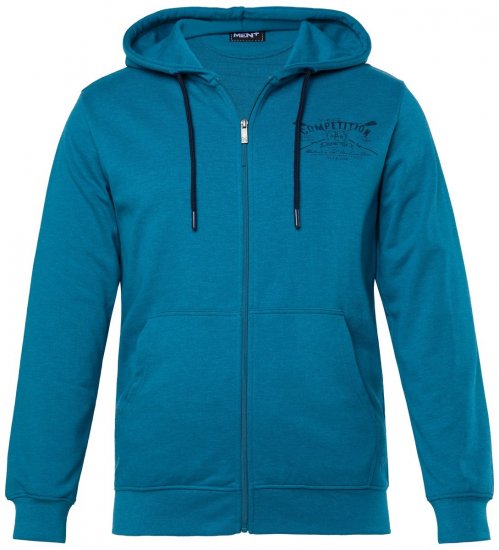 Men+ 973 Hættejakke Competition Gråblå - Trøjer og hættetrøjer - Trøjer og Hættetrøjer i store størrelser - 2XL-14XL