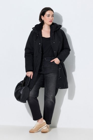 Ulla Popken 845111 Parka Sort - Frakker - Frakker i store størrelser