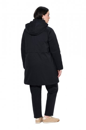 Ulla Popken 845111 Parka Sort - Frakker - Frakker i store størrelser