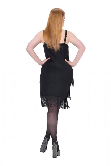 Ulla Popken 845152 Ærmeløs kjole Sort - Aftenkjoler - Festkjoler i plus size
