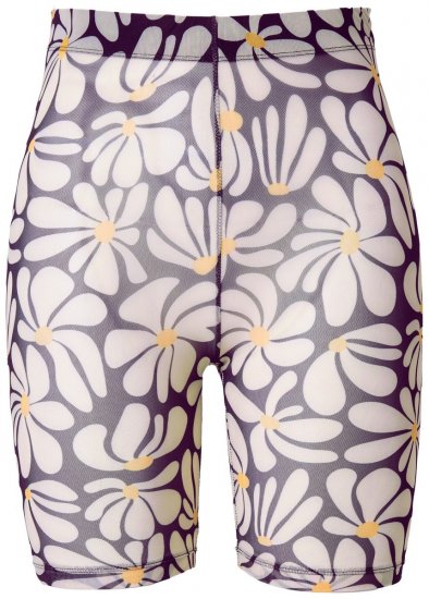 Ulla Popken 845285 Blomstrede antigniv-shorts Sort - Antigniv-shorts - 