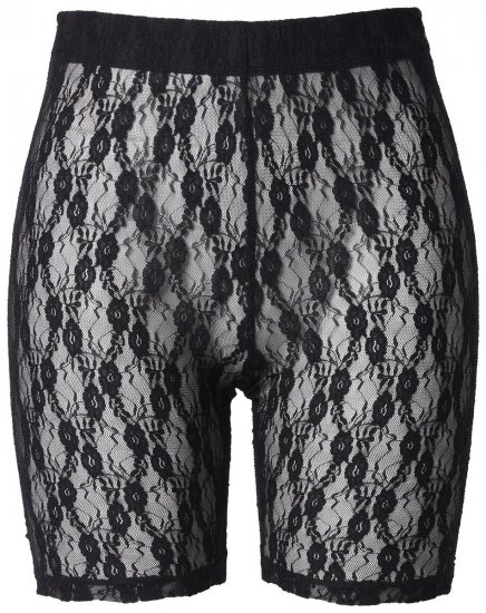 Ulla Popken 845290 Blomstrede antigniv-shorts med blonde Sort - Antigniv-shorts - 