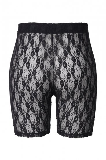 Ulla Popken 845290 Blomstrede antigniv-shorts med blonde Sort - Antigniv-shorts - 