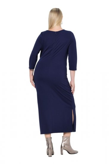 Ulla Popken 845705 Jerseykjole Mørkeblå - Midikjoler - Midikjoler i store størrelser