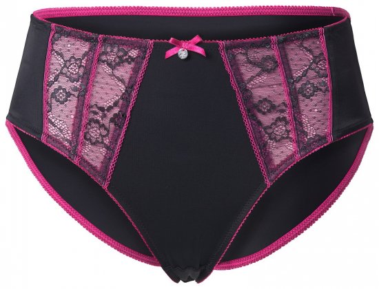 Ulla Popken 845885 Blomstrede trusser med blonde Rosa - Trusser - 