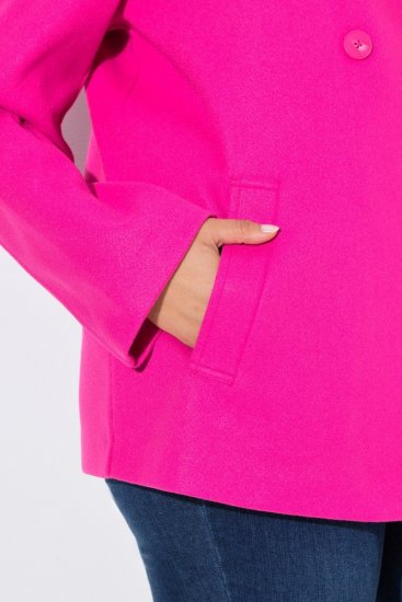 Ulla Popken 846021 Fleecefrakke Rosa - Frakker - Frakker i store størrelser