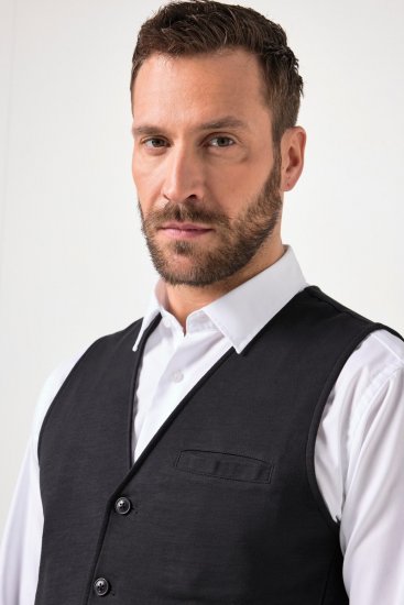 JP1880 846089 Sweatvest Sort - Habitter og blazere - Habitter og jakkesæt i store størrelser