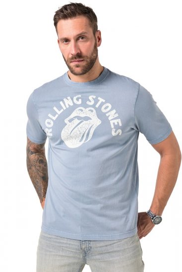 JP1880 846221 Rolling Stones Tongue T-shirt Pudderblå - Band T-shirts - Band T-shirts til mænd