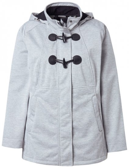 Ulla Popken 846744 Softshelljakke Gråmeleret - Jakker - Dame jakker i store størrelser