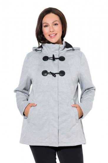 Ulla Popken 846744 Softshelljakke Gråmeleret - Jakker - Dame jakker i store størrelser