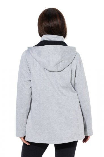 Ulla Popken 846744 Softshelljakke Gråmeleret - Jakker - Dame jakker i store størrelser
