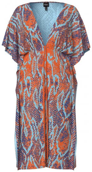 Ulla Popken 846826 Dyreprintet kjole Orange - Kaftaner - 