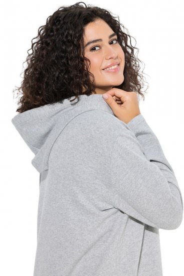 Ulla Popken 846886 Sweatkjole med hætte Gråmeleret - Sweatkjoler - 
