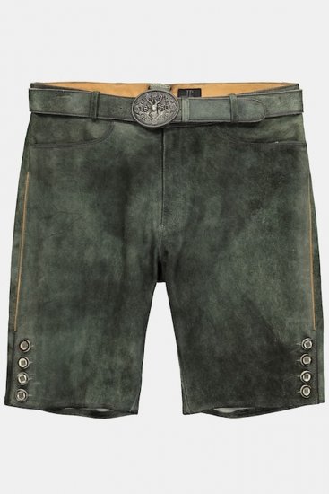JP1880 846895 Bermudashorts i gederuskind Mørk oliven - Shorts - Shorts i store størrelser - W40-W60