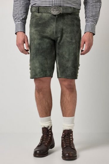 JP1880 846895 Bermudashorts i gederuskind Mørk oliven - Shorts - Shorts i store størrelser - W40-W60