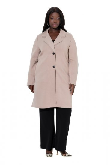 Ulla Popken 846929 Frakke Beige - Frakker - Frakker i store størrelser
