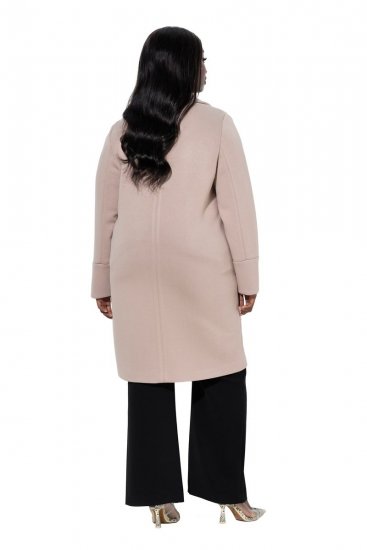 Ulla Popken 846929 Frakke Beige - Frakker - Frakker i store størrelser