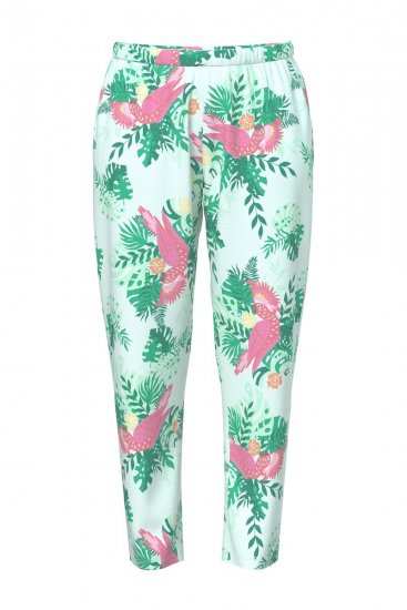 Ulla Popken 846971 Mønstret pyjamas Lysegrøn - Pyjama/Loungewear - 