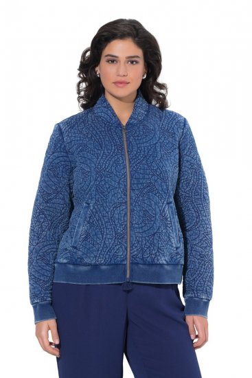 Ulla Popken 847035 Quiltet jakke Denimblå - Jakker - Dame jakker i store størrelser