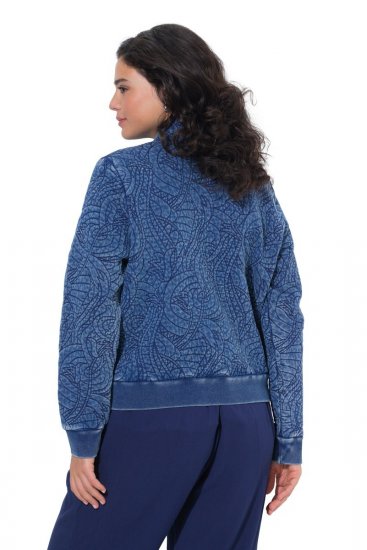 Ulla Popken 847035 Quiltet jakke Denimblå - Jakker - Dame jakker i store størrelser