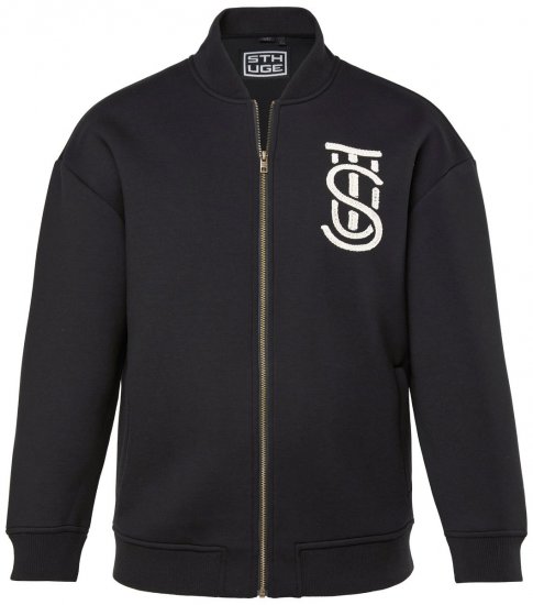 STHUGE 847083 Varsityjakke i scubastof Sort - Jakker - Jakker i store størrelser, 2XL- 12XL