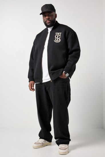 STHUGE 847083 Varsityjakke i scubastof Sort - Jakker - Jakker i store størrelser, 2XL- 12XL