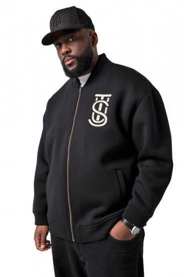 STHUGE 847083 Varsityjakke i scubastof Sort - Jakker - Jakker i store størrelser, 2XL- 12XL