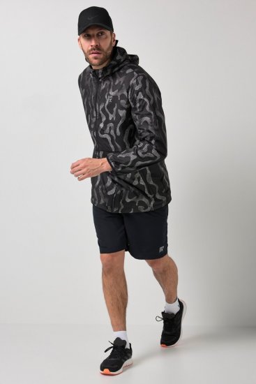 Jay-Pi 847852 Ultralet outdoorjakke med reflekstryk Sort - Jakker - Jakker i store størrelser, 2XL- 12XL