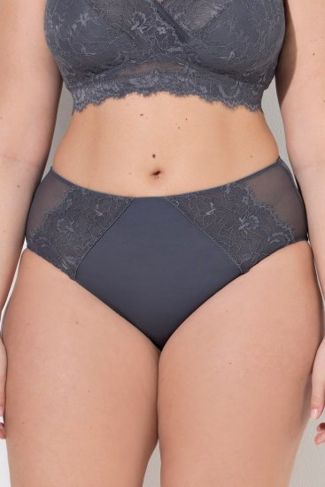 Ulla Popken 848693 Trusser med blonde Antracit - Trusser - 