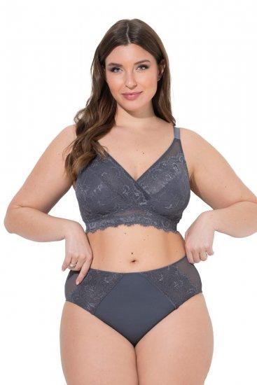 Ulla Popken 848693 Trusser med blonde Antracit - Trusser - 