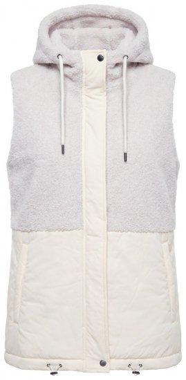 Ulla Popken 848729 Vest med hætte Benhvid - Veste - 