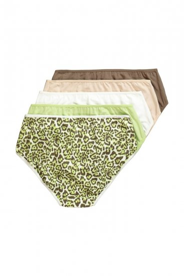 Ulla Popken 848810 Dyreprintede trusser 5-pak Taupe - Trusser - 